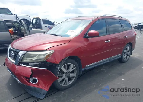 2014 Nissan Pathfinder Platinum z USA, uszkodzony, nr VIN 5N1AR2MM1EC647902